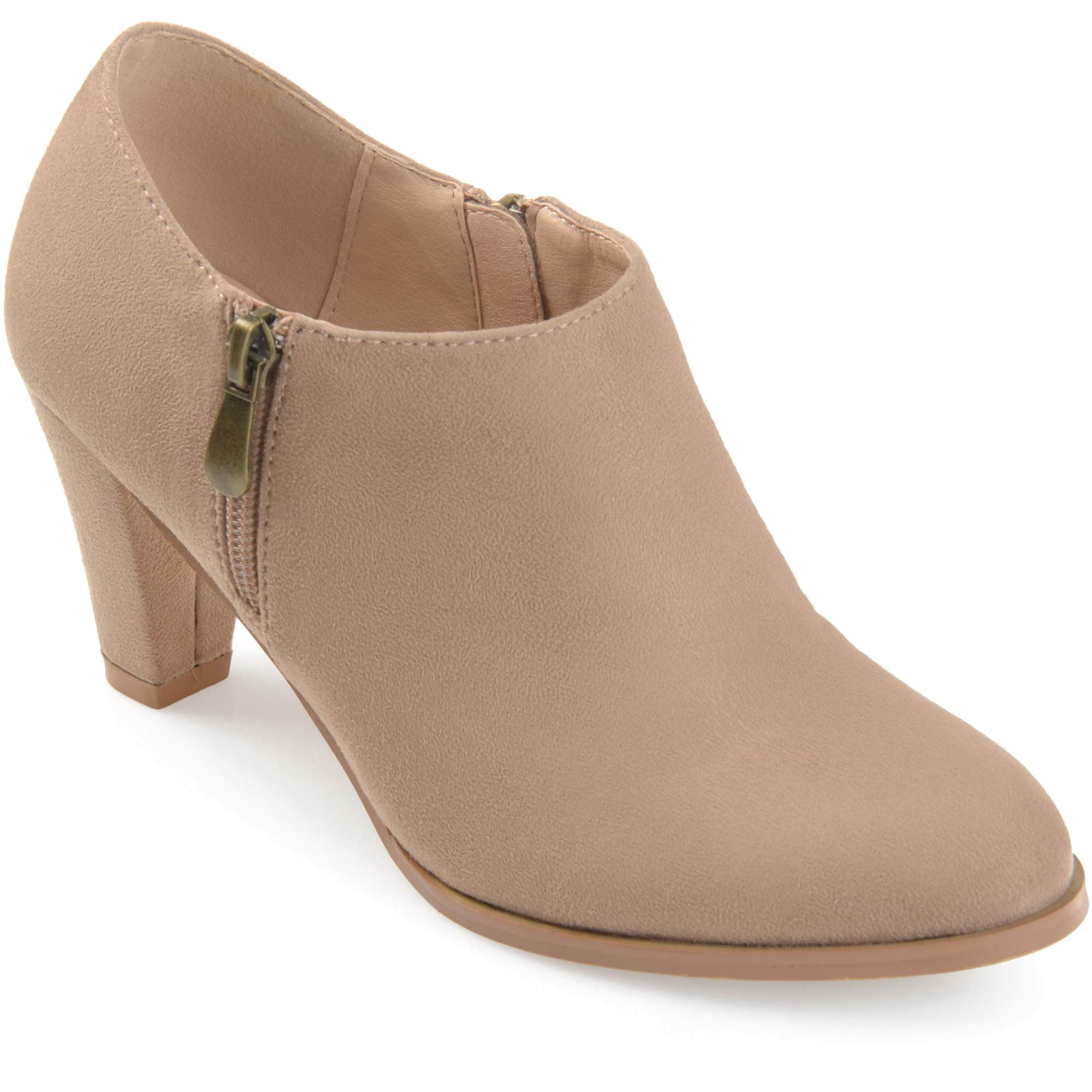 Brinley Co. Women's Faux Suede Lowcut Comfortsole Ankle Booties
