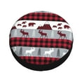thumbnail image 2 of Kdxio Spare Tire Cover for RV Trailer, Waterproof Wheel Cover,Camper Spare Tire Cover Fit for Rv SUV Truck Travel Trailer 15 inch-Buffalo Plaid Forest, 2 of 8