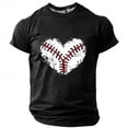 thumbnail image 1 of Camisetas de Manga Corta Casual Impresión Cuello Redondo Suéter Camiseta, Blusa de Moda de Poliéster Ligero, 1 of 2