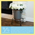 thumbnail image 4 of Achla Designs Large Short Piazza Plant Stand, 17 Inch Diameter, Black Powder Coat Finish, 4 of 5