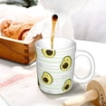 thumbnail image 3 of Yiaed Avocado of a Hear Print Ceramics Coffee,Large Handle Design,Extra Large Tea and Coffee Cup for Office and Home Mugs, 3 of 6