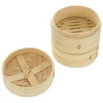 thumbnail image 4 of 1 Set Handmade Bamboo Steamer Cooking Tool Kitchen Food Steamer with Lid, 4 of 8