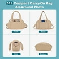 thumbnail image 4 of Novinter Travel Duffel Bag 2 Pack, Gym Bag with Wet Pocket for Women, Lightweight Carry on Weekender Duffel, Water Resistant - Camel, 4 of 7