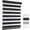 Black, variant on MYshade Cordless Zebra Blinds White-33"W*64"H Pull Down Roller Window Shades Double Layer Light Control Free Stop Window Shades Day and Night Blinds Easy Installation for Home