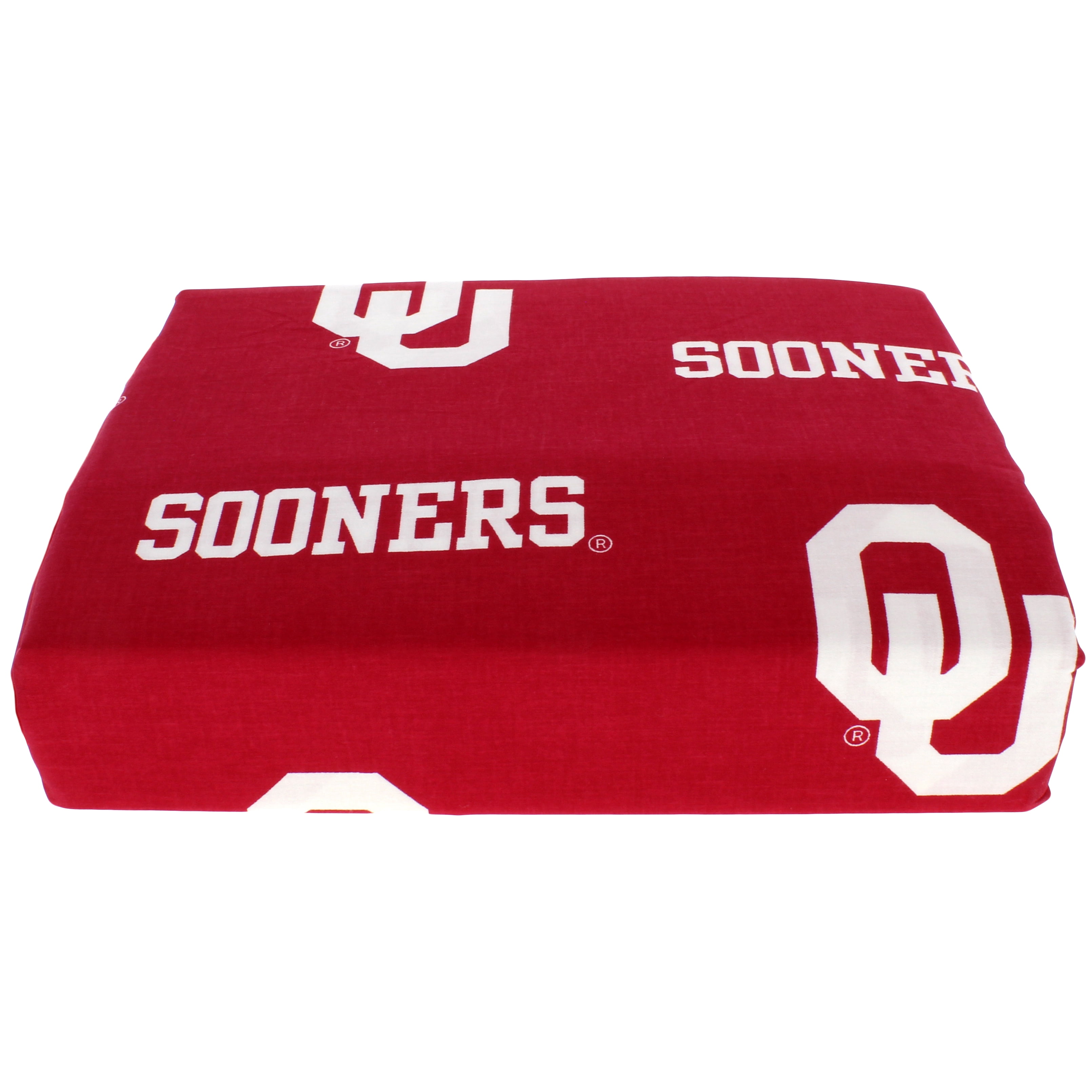 Oklahoma Sooners 100% cotton, 3 piece sheet set - flat sheet, fitted sheet, 1 pillow case, Twin XL, Team Colors