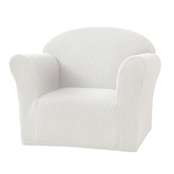 Monstrate Funda elástica para sofá para silla, excelente elasticidad, protección completa, fácil de cuidar, funda para sofá para niños Decoración del hogar blanco