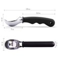 thumbnail image 3 of Premium Ice Cream Scoop, Dishwasher Safe Scooper with Comfortable Easy Grip Handle, Heavy Duty Durable Design, Professional Kitchen Tool for Stuffing, Cookie Dough, Sorbet Black, 3 of 8