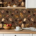 thumbnail image 5 of Peel and Stick Wallpaper Canvas Contact Paper Autumn pine cones maple yellowed oak leaves Ideal for fabric Self Adhesive and Removable 23.6in x 118in, 5 of 8