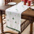 thumbnail image 1 of Chemin de Table de Noël Rétro Arbre de Noël Chemin de Table Décoration de Table à Manger Festive Tissu pour Dîner de Vacances Réunion de Famille, 1 of 7