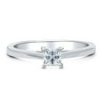 thumbnail image 2 of BERRICLE Sterling Silver Solitaire Wedding Engagement Rings 0.4 Carat Princess Cut Cubic Zirconia CZ Promise Ring for Women, Rhodium Plated Size 7, 2 of 8