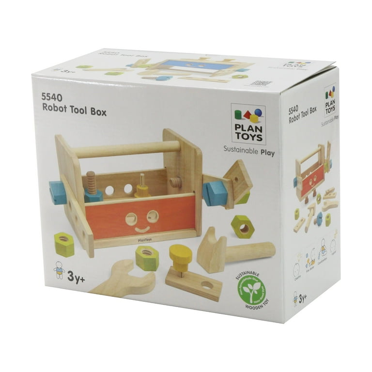 Plan toys hotsell robot tool box