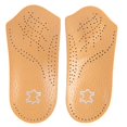 thumbnail image 1 of Semelles orthopédiques unisexes 3/4 pour pieds plats, soutien de la voûte plantaire, soulage la douleur, massage, marron, pointure 41/42, 1 of 4