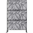 thumbnail image 4 of Tcbosik Metal Outdoor Privacy Screen, Freestanding Divider Decorative Privacy Fence for Balcony, Patio, Backyard, Poolside, 76"H x 48"W, Easy Assembly, Black, 4 of 8