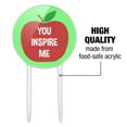 thumbnail image 6 of Acrylic You Inspire Me Teacher Apple Cake Topper Party Decoration for Wedding Anniversary Birthday Graduation, 6 of 6