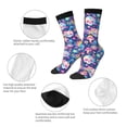 thumbnail image 3 of Daiia mushroom Skull rainbow color Print Crew Socks – Soft Breathable Long Socks for Men & Women, Moisture-Wicking & Comfortable Daily Wear Socks, One-Size Fits Most (US 5-11), 3 of 6