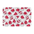 thumbnail image 1 of Lsque Christmas Hat Pattern Doormat, Durable Flannel Fabric, Waterproof Stain and Fade Resistant, Indoor Outdoor Door Mats, Easy Clean Patio Entrance Mat, 16x24in, 1 of 7