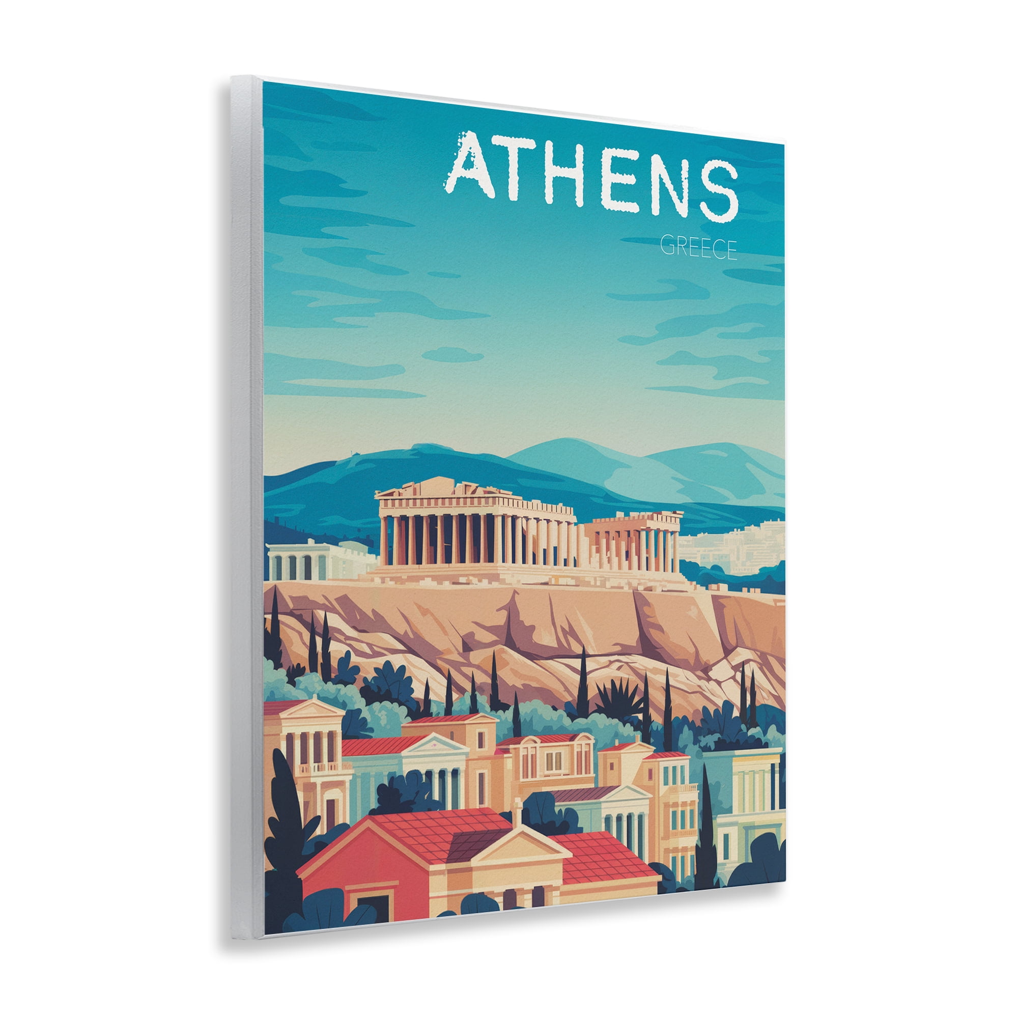 Stupell Industries Athens Topography Cityscape Wall Plaque Art, design by Andreas Magnusson