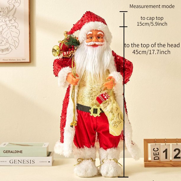 Muñeca de Papá Noel grande para niños, sombrero de Navidad, decoraciones para el hogar, suministros de fiesta de boda, adornos, regalo de Navidad, Año Nuevo, 2024