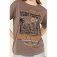 thumbnail image 3 of Cleo + Wolf Women's Music Festival Oversized Graphic Tee Purple S/M  US, 3 of 4