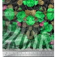thumbnail image 3 of Soimoi Silk Fabric Leaves & Rose Panel Print Fabric by Yard 42 Inch Wide, 3 of 3
