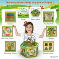 ToyVentive Wooden Activity Cube, Baby Toys for 1224 months, 7