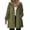 Army Green, variant on Women's Plus Size Lightweight Hooded Waterproof Windproof Solid Trench Coat Rain Jacket, Army Green, Size L