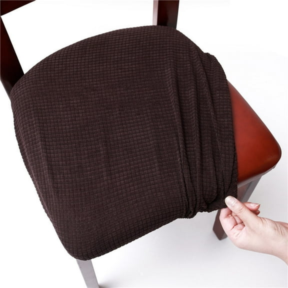 Stretch Jacquard Chair Seat Covers, Removable Washable Spandex Chair Seat Cushion Cover Non Slip Durable Dining Room