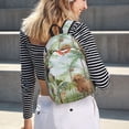thumbnail image 5 of Disketp Watercolor African Animals Wildlife print Canvas Backpack Lightweight Travel Daypack Student Rucksack Laptop Backpack-Medium, 5 of 5