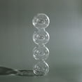 thumbnail image 2 of Vases à Bulles en Verre 9 Po Galets Roses pour Décoration de Table Mariages/fête/événement Récipients Transparents, 2 of 9