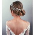 thumbnail image 4 of Diademas de boda de cristal para cabello largo, accesorios para el cabello para novias y damas de honor (dorado), 4 of 5