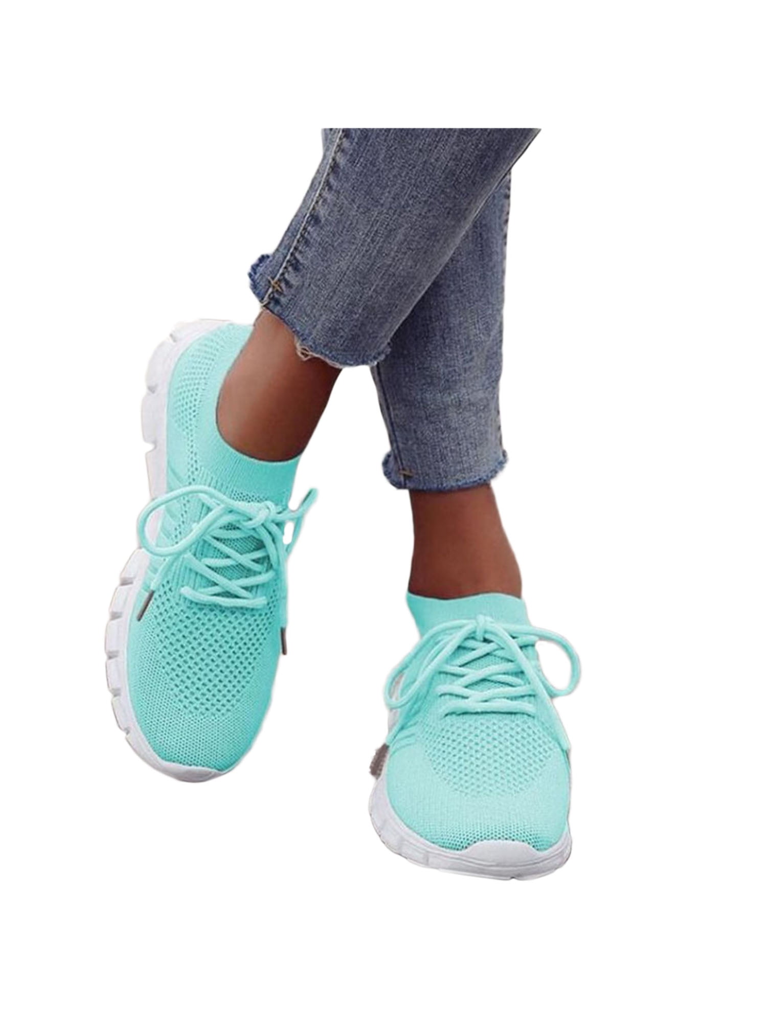 suizo tenaz calentar Daeful Women Running Trainers Ladies Lace Up Walking Sneaker Mesh Sport  Shoes - Walmart.com