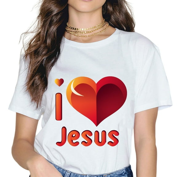 I Love Jesus Shirt I Red Heart Jesus Christian T-Shirt
