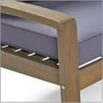 thumbnail image 4 of Noble House Cascada Outdoor 4 Piece Acacia Wood Chat Set with Cushions and Angled Coffee Table, Grey, Dark Grey, 4 of 10