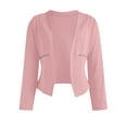 thumbnail image 5 of Ladies Elegant Casual Solid Color Zipper Pockets Suit Thin Jacket, 5 of 5