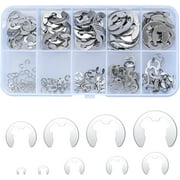 200 Pieces E-Clips External Snap Retaining Ring, Internal Circlip Ring, Stainless Steel Retaining Ring - M1.5-M10