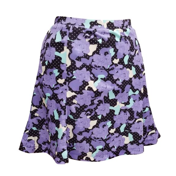 Monterey Club Women's Modern Floral Print Knit Skirt #2948