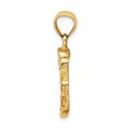thumbnail image 2 of 14K Yellow Golid Soild Textured Polished Finish Nugget Charm Pendant, 2 of 4