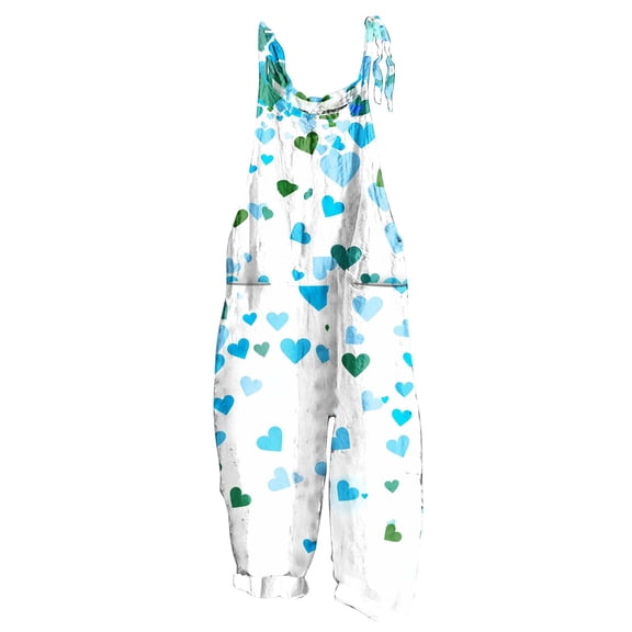 Bixock Summer Women's Casual Jumpsuit Plus Size Adjustable Straps Romper With Pockets Wide Leg Loose Soft Comfortable For Daily Wear Women Clothes