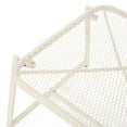 thumbnail image 3 of Modern Iron Side Table, 13.39" H, White Mesh Top For Outdoor, 19.96"w X 17.64"d Outdoor Table In Iron, Top, 19.96" 17.64, 3 of 3