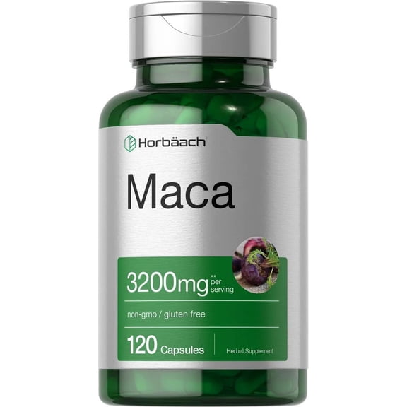 Maca Root | 4800mg | 120 Capsules | For Men and Women | by Horbaach