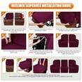 thumbnail image 6 of 3-Piece Stretch Recliner Sofa Cover - Soft Fabric, Pet (Dog/Cat) Scratch-Resistant, Furniture Protector Slipcover for Recliner Chair & Reclining Chair, 6 of 9