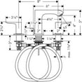 thumbnail image 4 of 31083821 Metris Bathroom Faucet Widespread Faucet with Lever Handles, Various Colors, 4 of 4