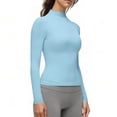 thumbnail image 6 of Weikingp Tight Long Sleeve Shirts For Women，Long Sleeve Shirts Long Sleeve Shirts Long-Sleeve Compression Shirts For Women Gym Workout Tops Crew Neck Business Casual Outfits Blue XL, 6 of 8
