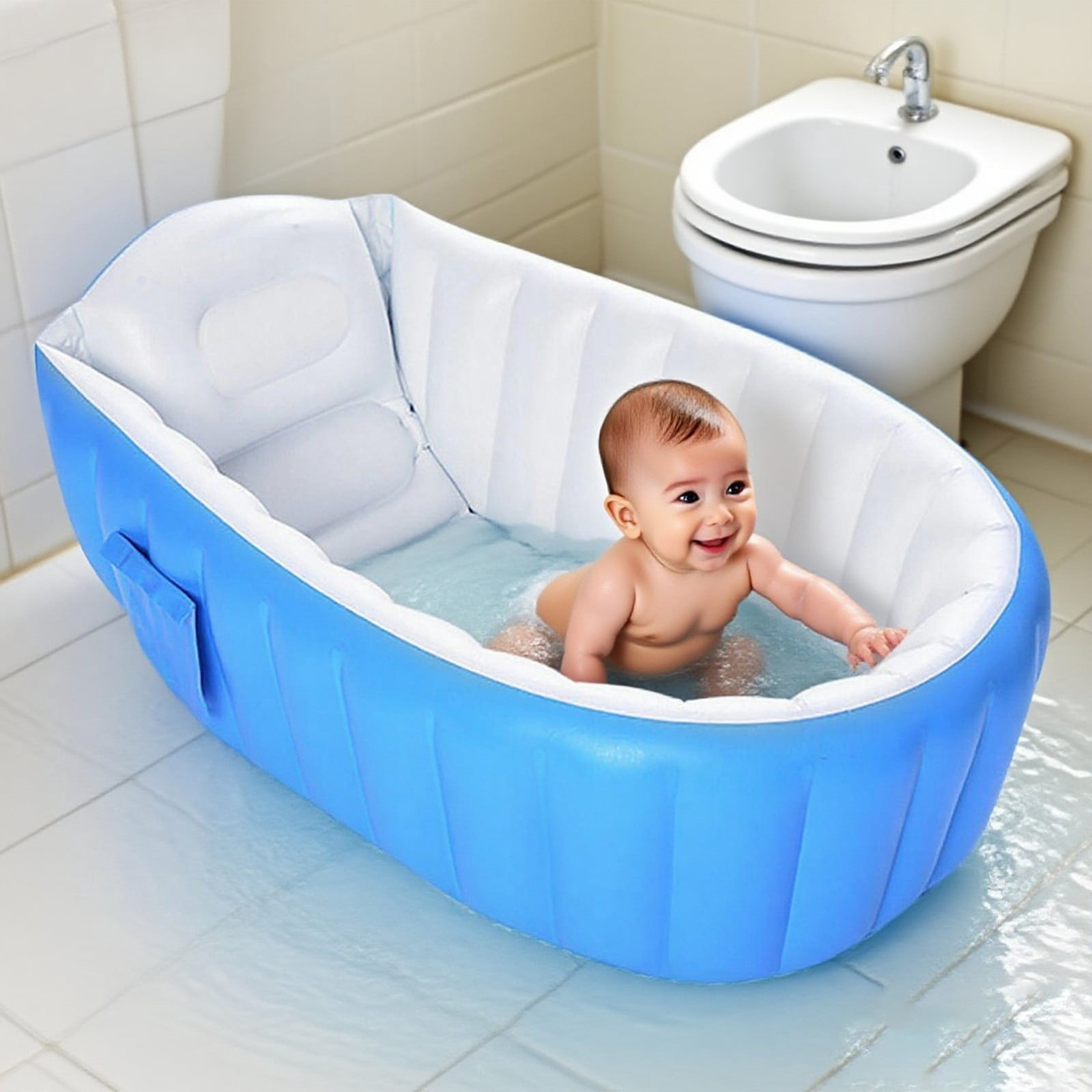 Inflatable Baby Bathtub Extra Large Pool for Bath Water Play Portable Toddler Kids Swimming Tub