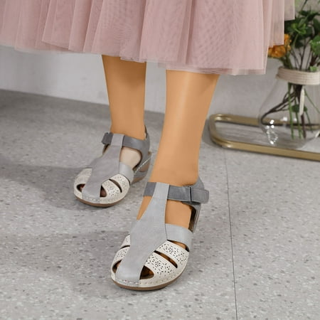 

Sandals Women Clearance! AIEOTT Women s Orthopedic Sandals Wedge Flip-flops Outer Beach Sandals Comfortable Shoes With Ergonomic Soles