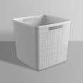 thumbnail image 6 of Curver Set of 4 Jute Basket Cube Durable Resin Organization and Storage Basket Bin, White, 6 of 18