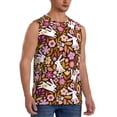 thumbnail image 2 of Daiia Flower Bunny Printed Men's Tank Tops,Casual Soft Sleeveless Gym Muscle Shirts Bodybuilding Tee-X-Large, 2 of 8