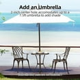 thumbnail image 6 of HOSSLLY 3 Piece Bistro Set,Outdoor Patio Set,Anti-Rust Cast Aluminum Bistro Table Set for Park Yard Front Porch Furniture(Bronze), 6 of 9