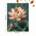thumbnail image 3 of UXIEQU 2D Flat Japanese Ohara Koson Lotus Wall Art, Sage Green Botanical Pink Print, 15.75x11.81 Inches Living Room Home Decor, 3 of 8