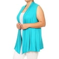thumbnail image 3 of Women's Plus Size Open Front Sleeveless Vest Loose Fit Casual Solid Office Wear, 3 of 4